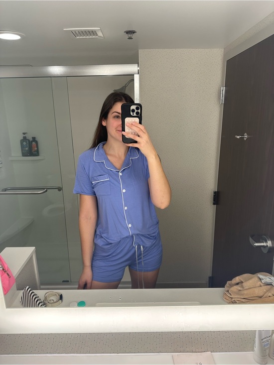 Amazon Other - Amazon Women's Short Sleeve Pajama Set - Periwinkle with White Trim